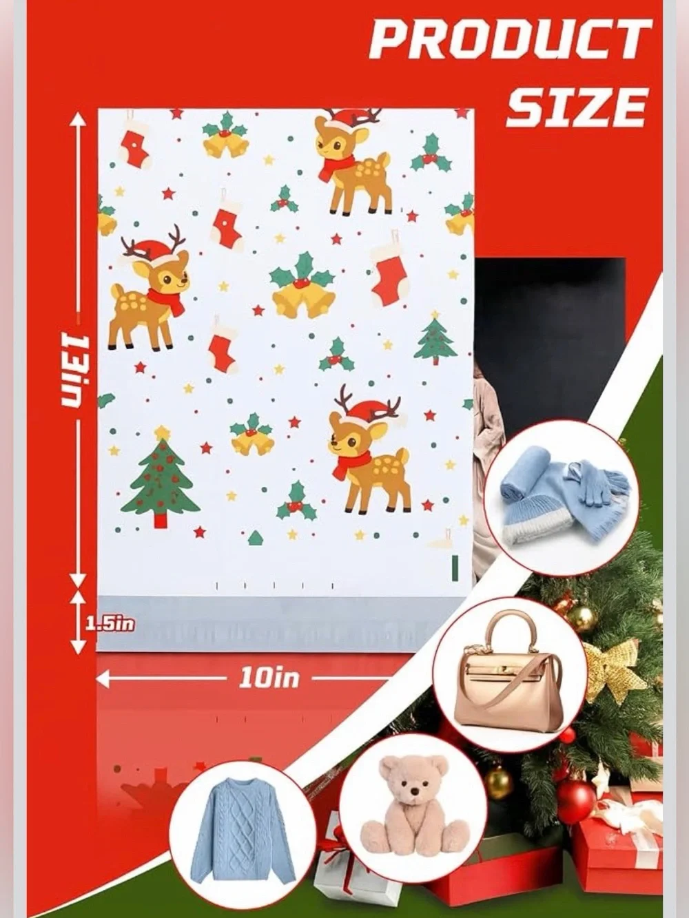 270PC Shipping Bundle: 10x13 Poly Mailers & 245 1.57” Thank You Stickers